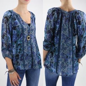 ✨Anthropologie Joie Silk Gloria Blue Top XS